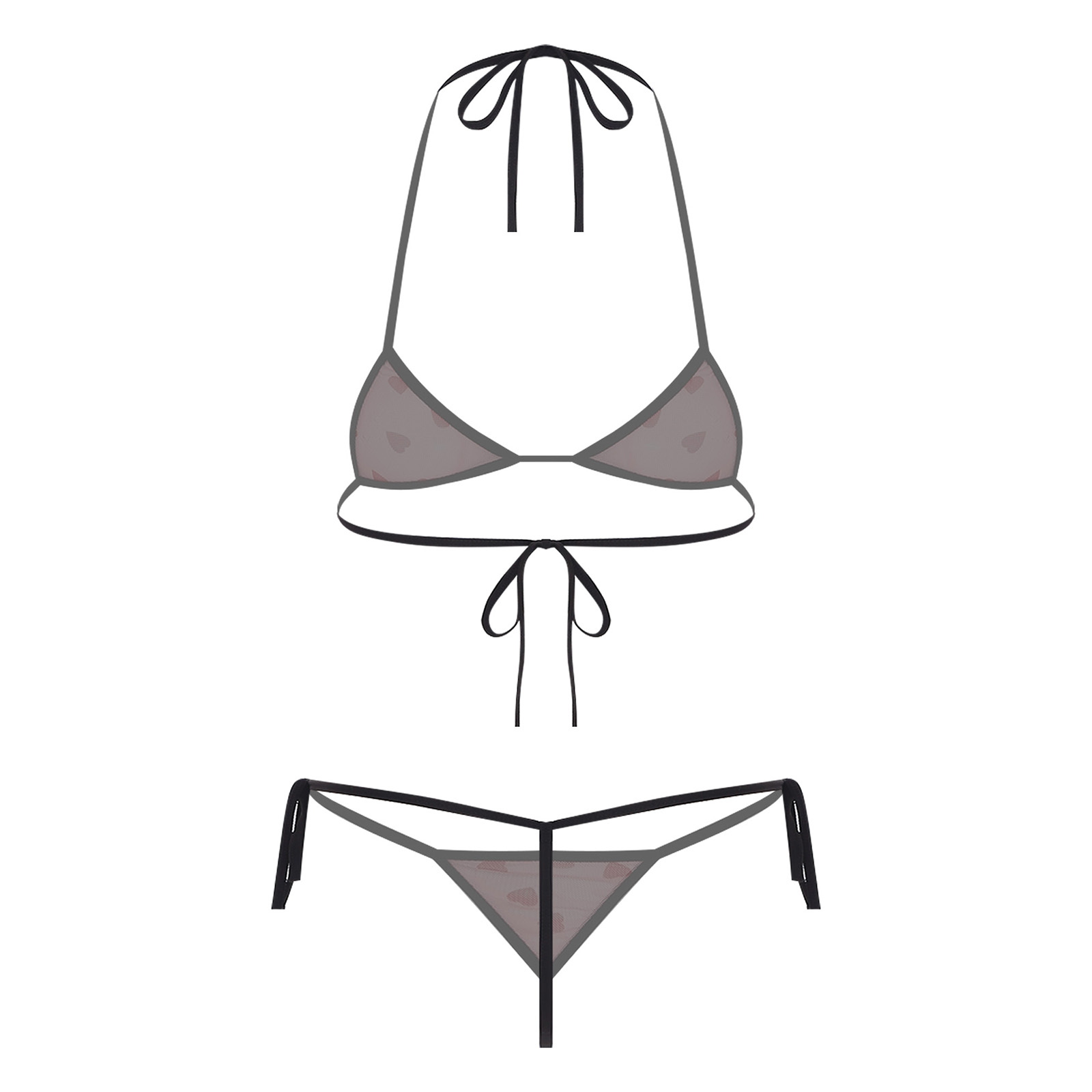 Womens Micro Mini Bikini Linge - Sheer Mesh Bra 评论和价格