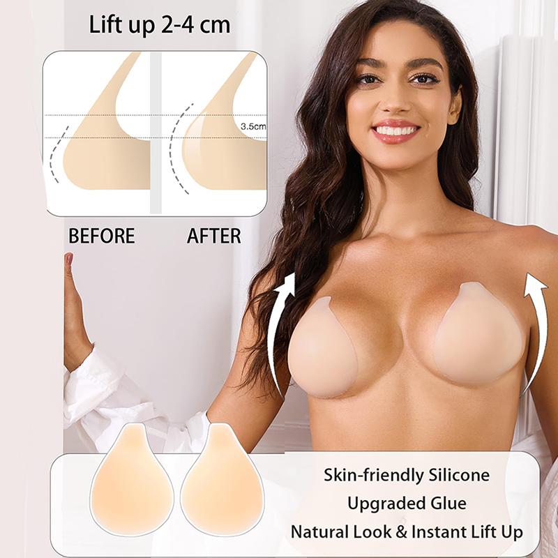 1/2 Pairs Women Sticky Bra Pus - Strapless Bra Adhesive 评论和价格