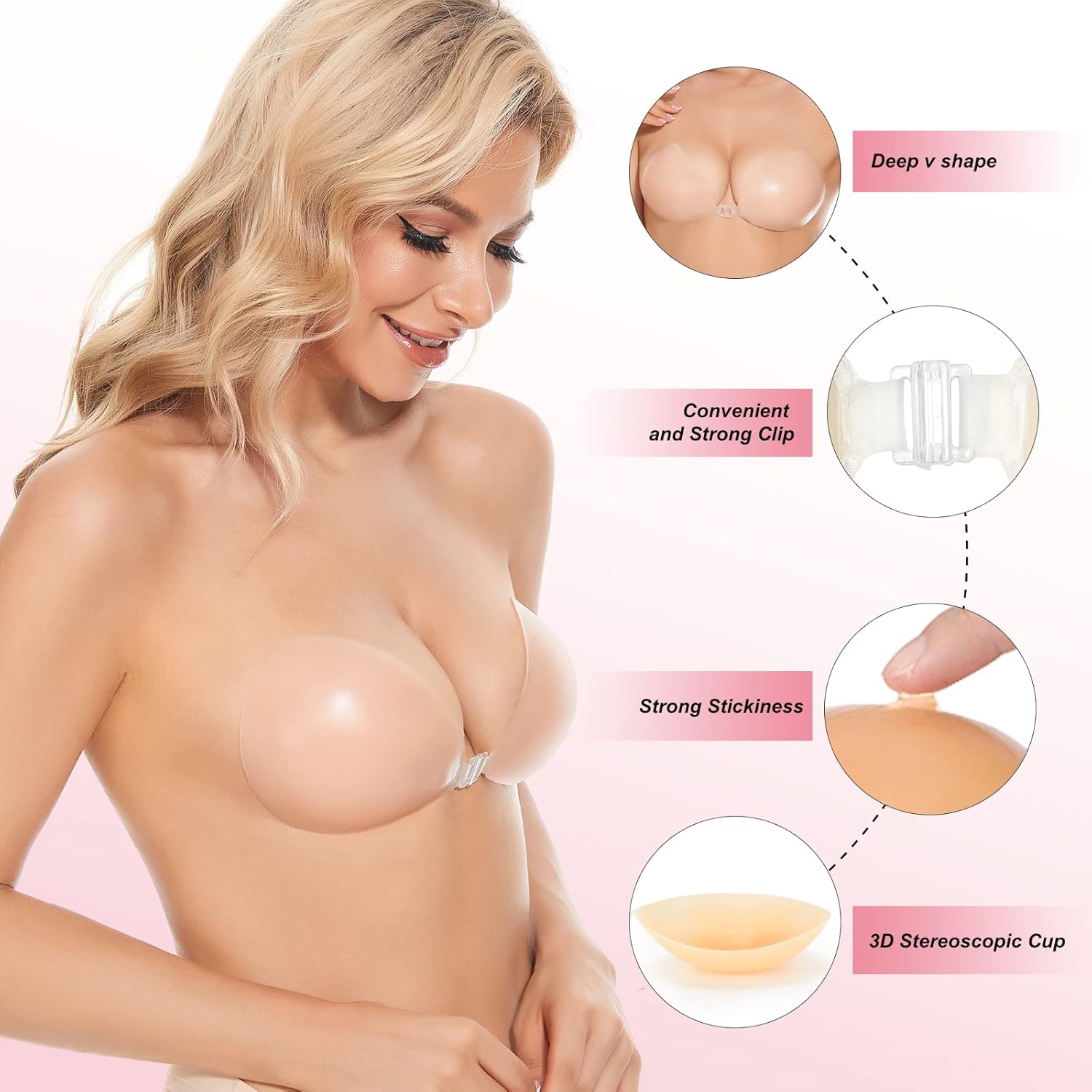 Sticky Bra Push Up Adhesive Br - Strapless Bra Adhesive 评论和价格