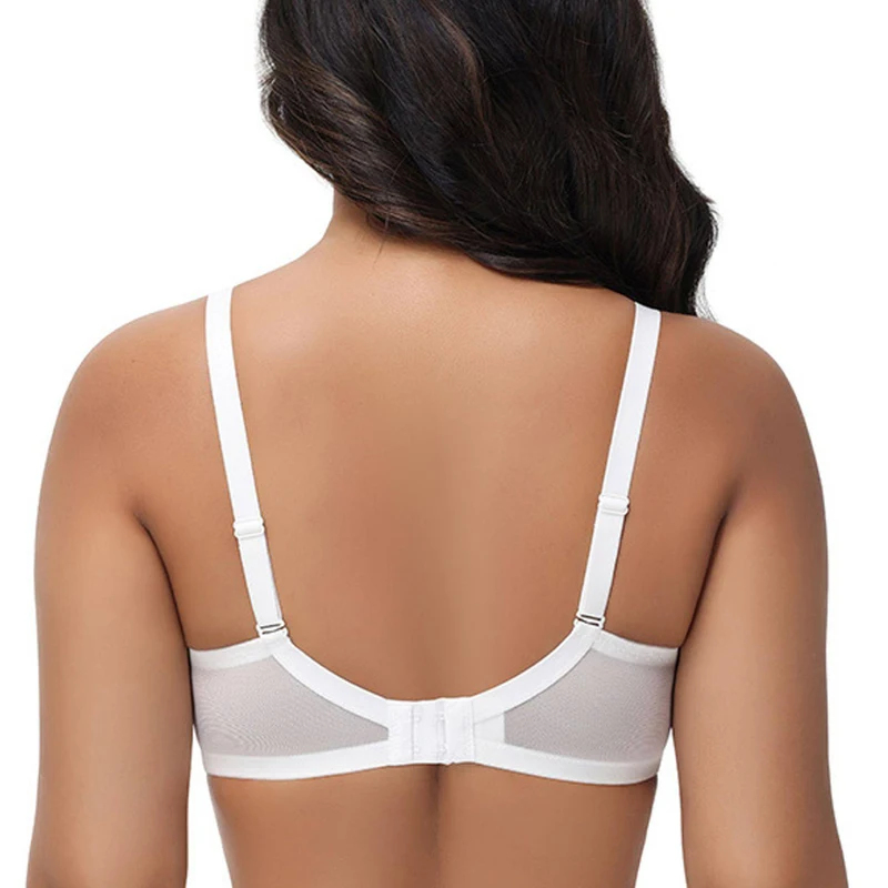 Plus Size Women's Mesh Support - Underwire Bra Padded 评论和价格