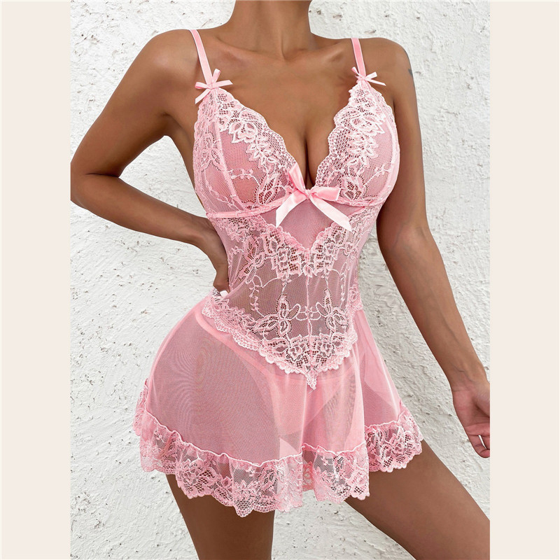Women's Sexy Lace Babydoll Dre - Sheer Mesh Bra 评论和价格