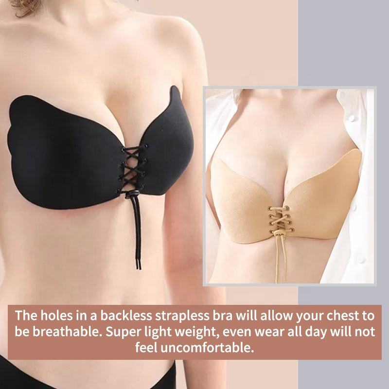 Wing shaped drawstring nude ba - Strapless Bra Adhesive 评论和价格