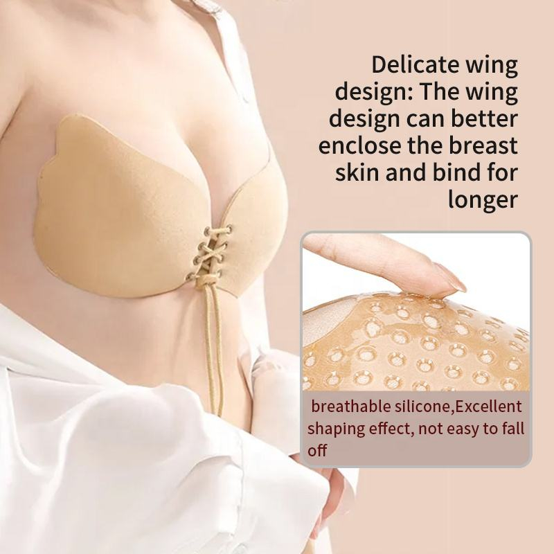 Wing shaped drawstring nude ba - Strapless Bra Adhesive 评论和价格